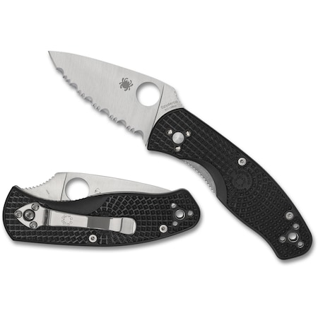 Spyderco 2023 Spyderco Reveal 9, Persistence Lightweight, Serrated Edge SPY-C136SBK